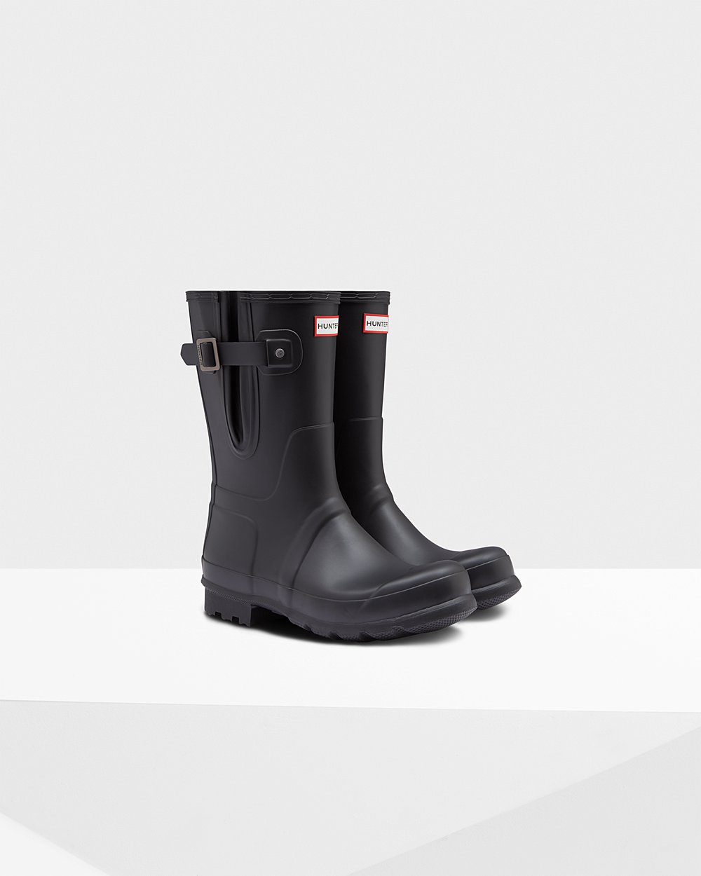 Hunter Hombre Original Side Adjustable - Botas de Lluvia Negras - 632-ZYUTMI